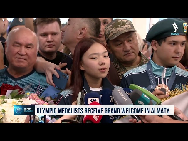 Олимпиада жүлдегерлері елге оралды