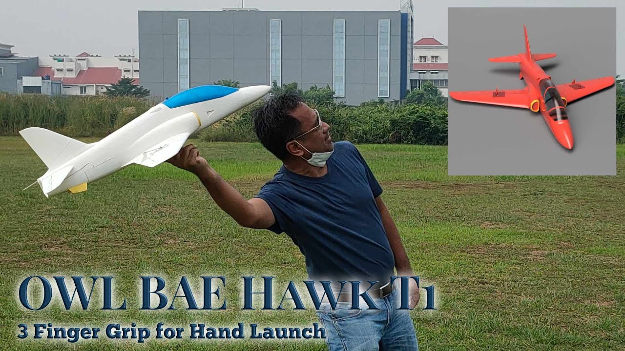 3 Finger Grip for 3D Printed OWL BAE Hawk T1 - 50mm EDF