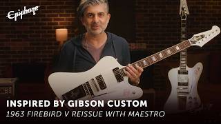 Video thumbnail for Epiphone 1963 Firebird V Reissue With Maestro Vibrola - Epiphone Inspired by Gibson Custom by OfficialEpiphone