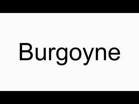 How to pronounce Burgoyne