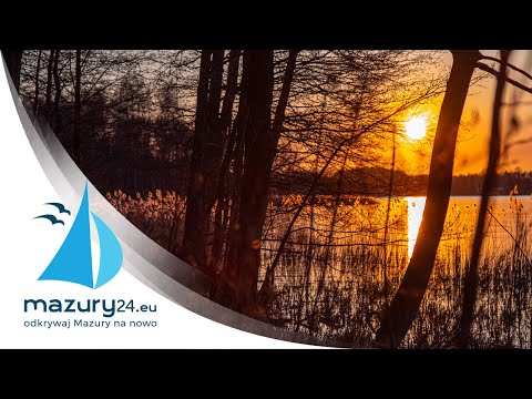 Kwietniowy zachód słońca, jez. Kisajno, Piękna Góra