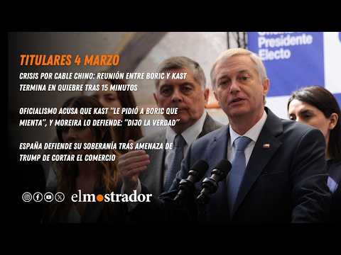 Crisis over Chinese cable: meeting between Boric and Kast ends in breakdown after 15 minutes