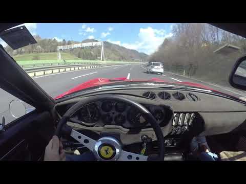 Thumbnail for Ferrari 365 GTB/4 Daytona on the Austrian Autobahn Great Sound by Ferrari, Ferrari Daytona, Ferrari 365