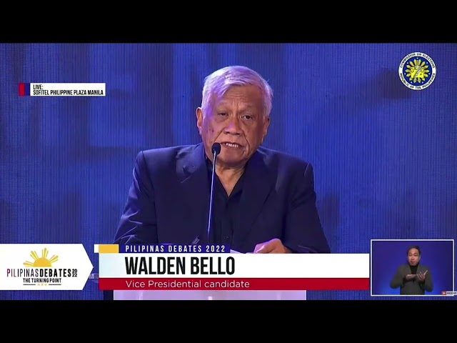 In vice presidential debate, it’s Walden Bello vs Comelec