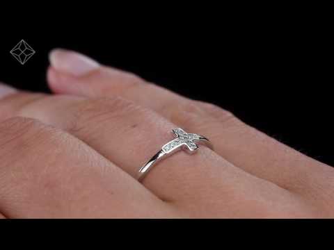 Stellato Collection Diamond Ring 0.03ct In 9k White Gold - E5980