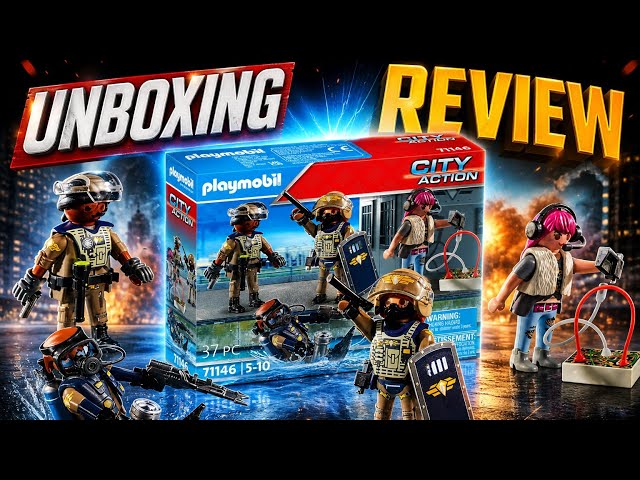 Vídeo relacionado con PLAYMOBIL City Action 71146 Fuerzas Especiales - Set Figuras, un Grupo de Trabajo, un coordinador de Operaciones y un Villano, Juguetes para niños a Partir de 5 años