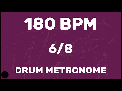 6/8 | Drum Metronome Loop | 180 BPM