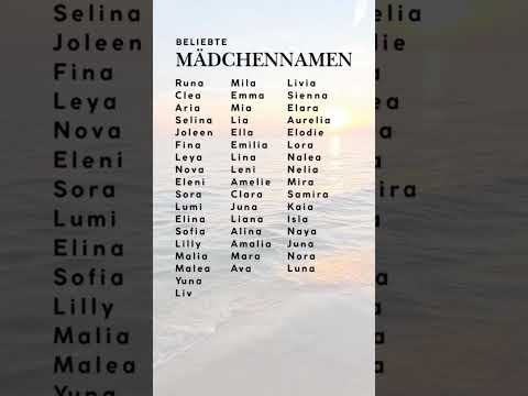 50 beliebte Mädchennamen❤️ #namen #mädchen - selten