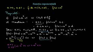 Funcția exponențială