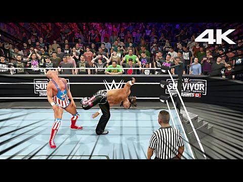 Shawn Michaels (HBK) vs. Kurt Angle | WWE 2K25 vs WWE 2K19 vs Smackdown vs Raw 2007 [4K]