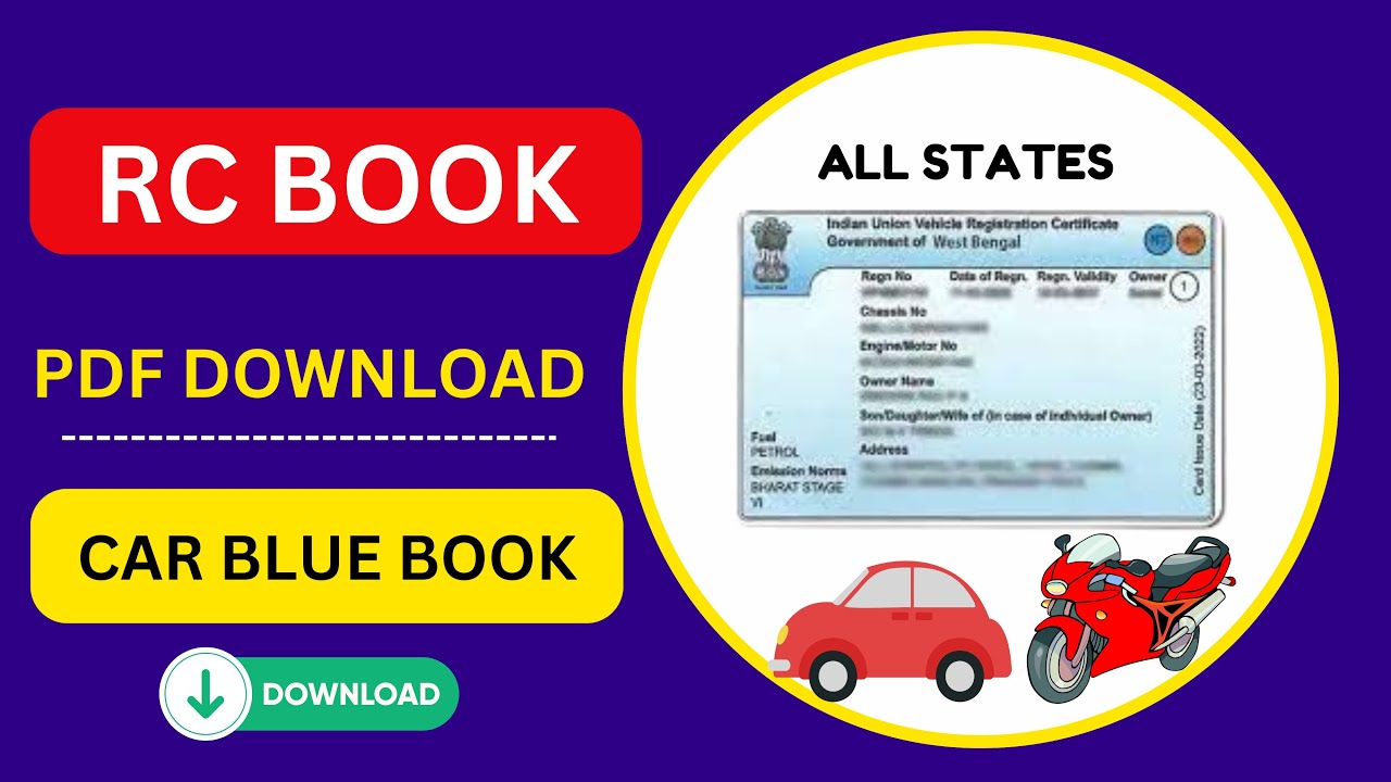 How To Download Rc/Blue Book Pdf Download|Rc Pdf Download|Rc Card Pvc Order|Bike Blue Book Download