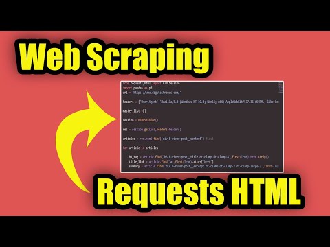 Web Scraping in Python - Requests HTML