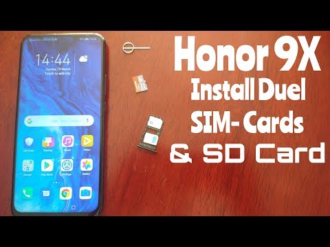 Honor 9X Insert Duel Sim Cards & Micro SD Card