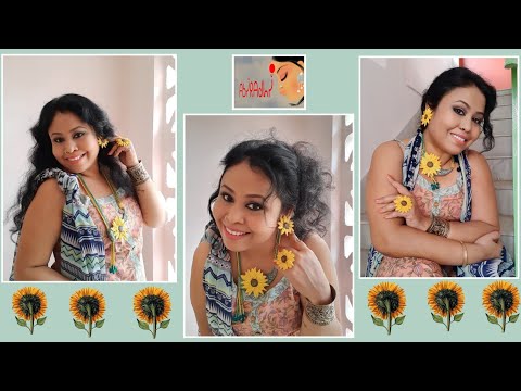 New style  Sunflower clay jewellery🌻 a necklaces with three different style