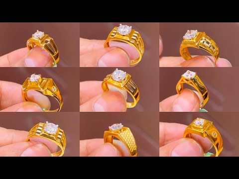 single stone ring for men ll Men Gold Rings Design | Gold Ring Design for Men | Mens Gold Rings