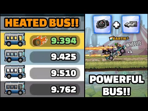 POWERFUL HEATED BUS DOMINATE SUPERDIESEL!! 🤯 IN COMMUNITY SHOWCASE - Hill Climb Racing 2