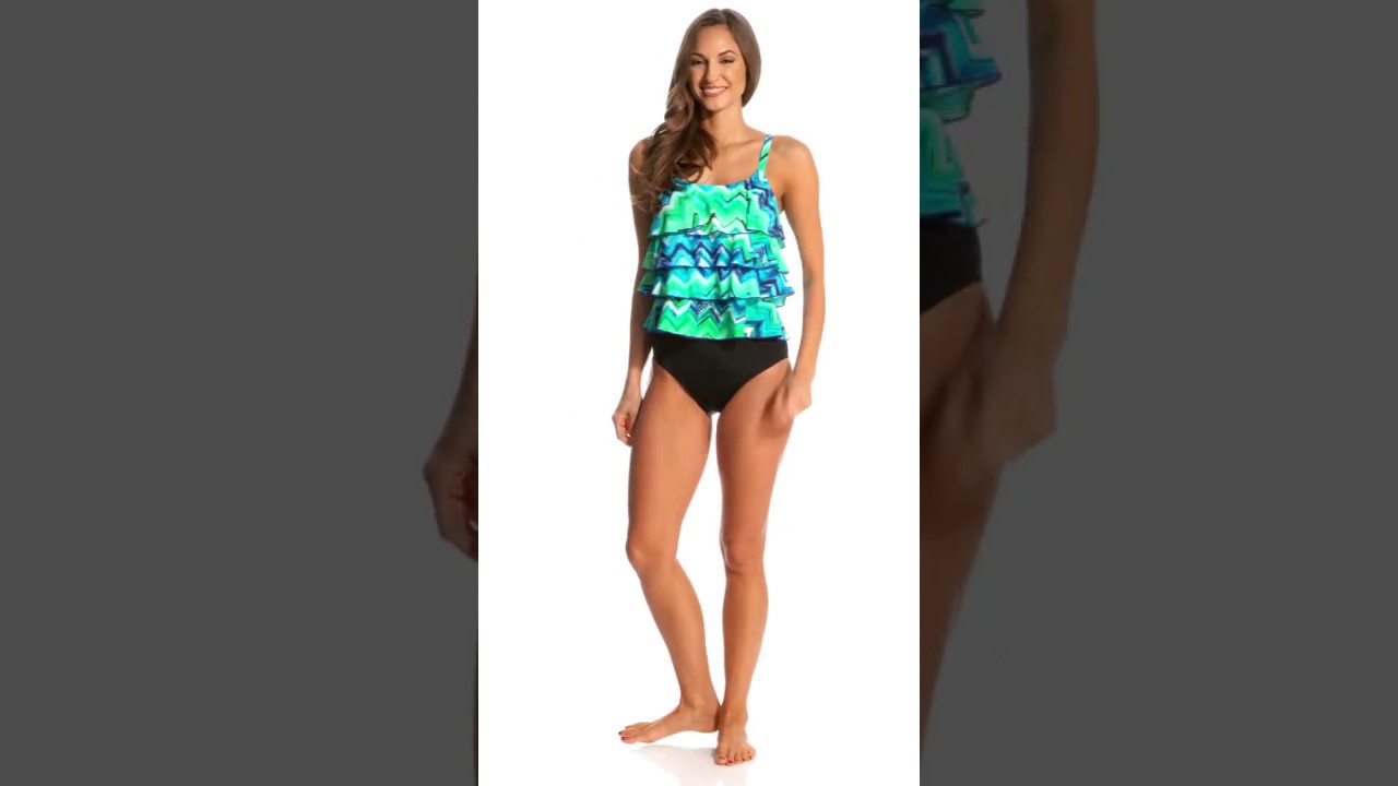 Ceeb Key Largo Ruffle Tankini Top | SwimOutlet.com