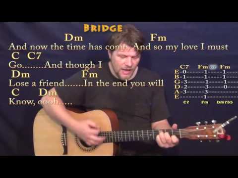 I'll Follow the Sun (Beatles) Strum Guitar Cover Lesson with Chords/Lyrics