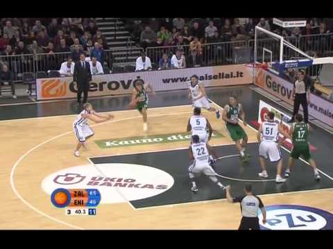 Zalgiris - Enisey Highlights. 17.02.2013