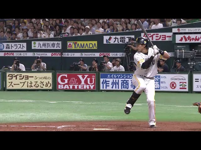 【7回裏】ホークス・柳田 気持ちで運ぶタイムリーで3点差!! 2016/8/7 H-F