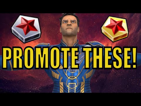 Red Star Promotion Guide & Advice! Best SILVER And GOLD Credit Characters! MARVEL Strike Force