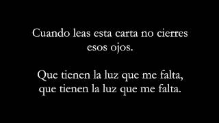 La Oreja de Van Gogh -  La carta (Letra)