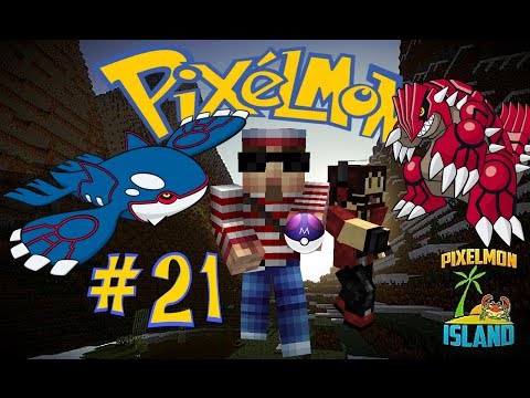 Groudon vs Kyogre! (Pixelmon Island Episode 21)