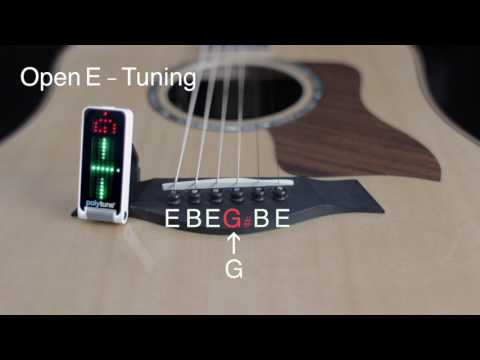 How to tune your guitar to open E