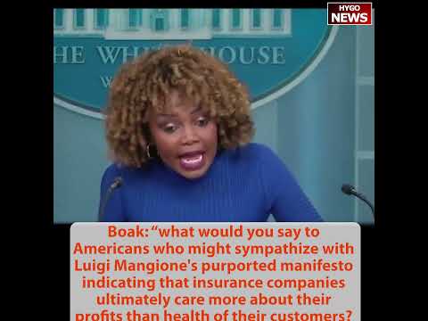 Q: sympathize Luigi Mangione manifesto, insurance companies? how President himself processing?