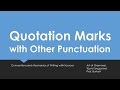 Quotation Marks with Other Punctuation Quotation Marks with Other Punctuation