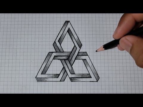 Best 3D Drawing Tutorial - Easy Draw 3D Triangle Impossible