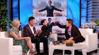 Download the video "Robert Downey Jr. Meets Young Fan Whose Life Was Changed by Iron Man"