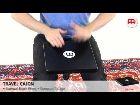 Meinl Percussion TCAJ1BK Compact Rubber Wood Travel Cajon, Black image 2