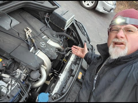 Mercedes Radiator Removal, You DO NOT need to disconnect any a/c air-conditioned parts or condenser