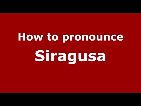 How to pronounce Siragusa (Spanish/Argentina) - PronounceNames.com