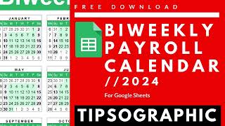 [FREE] Biweekly Payroll Calendar Google Sheets - 2024