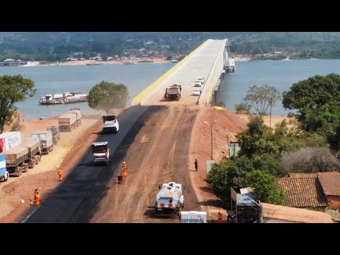 28/10/2025 OBRAS DE PAVIMENTAÇÃO DA PONTE JAIR BOLSONARO EM SÃO GERALDO DO ARAGUAIA PARÁ 