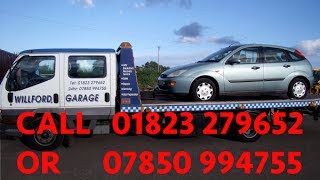 preview picture of video 'Breakdown recovery in Taunton, Somerset with Willford Garage'