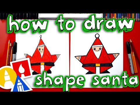 How To Draw Shape Santa (for young artists)