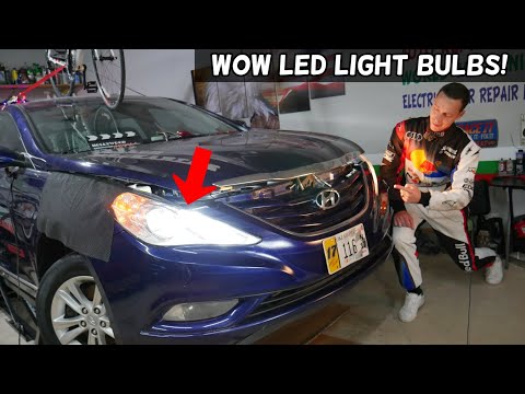HYUNDAI SONATA LED HEADLIGHT INSTALLATION BEFORE AFTER