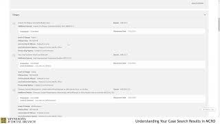 Understanding Your Case Search Results in MCRO