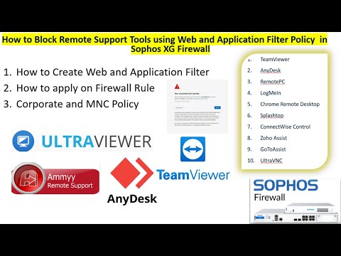 Sophos XG Firewall : How to Block AnyDesk-TeamViewer- Ammyy Admin -Ultra Viewer and VNC | 2024 MNC