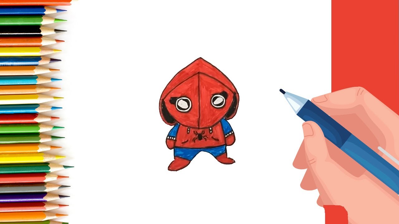 How to draw SPIDER-MAN Drawing and Coloring Pages for Kids
