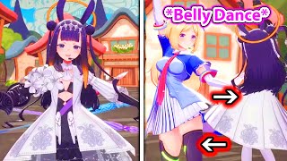 Chat Goes Wild When Ina Does Aki's Belly Dance 【Hololive EN】