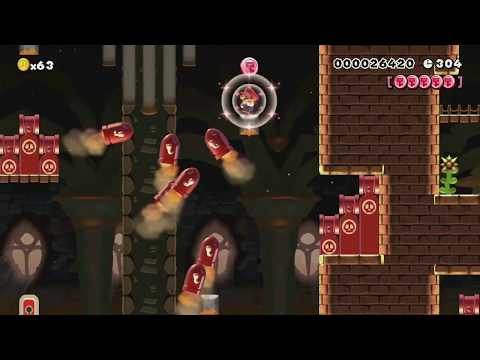 8-5 Bullet Bill's Fortress Remix by Eagleclaw - Super Mario Maker - No Commentary 1bn