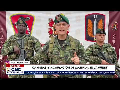 Capturan a dos personas durante operativo en Jamundí