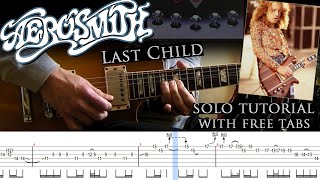 Aerosmith - Last Child guitar solo lesson (with tablatures and backing tracks)