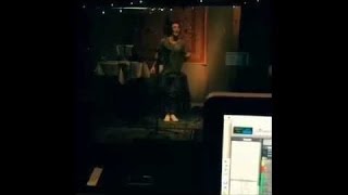 Justin Bieber sings falsetto recording Mark My Words in Los Angeles, California - August 22, 2015