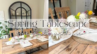 SPRING TABLESCAPE 2024 | Spring Decorate with me | Tablescape Decor Ideas