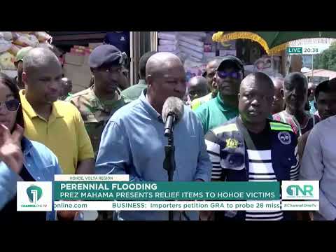 Prez Mahama Promises Support for Hohoe Flood Victims, Announces 5,000 Bags of Cement